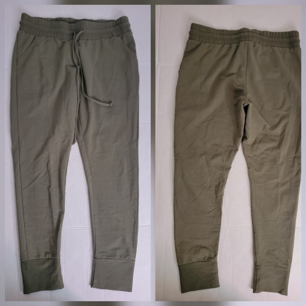 Free People Jogger pants L Sunny Skinny Pull On Tapered Stretch Green OB768595